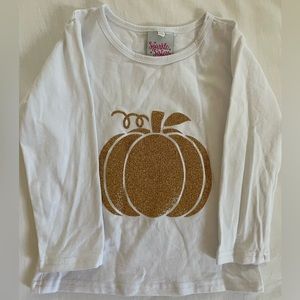 Sparkly gold pumpkin long-sleeve top